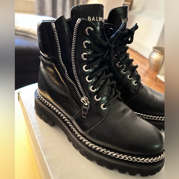 BALMAIN PARIS COMBAT BOOTS - Picture 3 of 6